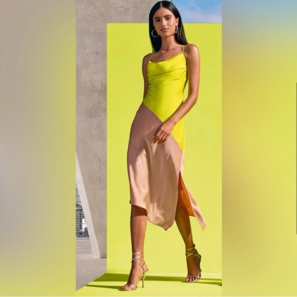 Cushnie Colorblock Slip Dress NWT Size 12 - Picture 2 of 5